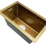 FREGADERO LAVA COPA ACERO INOXIDABLE DORADO BAJO TOPE FRE-02.12