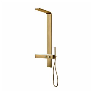 TORRE DE DUCHA CON MIXER Y DUCHA DE MANO SUPREME DORADO QM 14.800.1021G